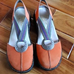 Rieker Daisy Orange Shoes
